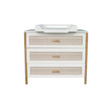 Commode 3 tiroirs Cannage Tressage Rotin OCEANIA Neige THEO - 4