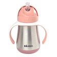 Tasse paille inox Rose BEABA