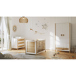 Chambre TRIO Lit 60x120 Commode Armoire OCEANIA Neige THEO