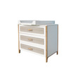 Chambre TRIO Lit 60x120 Commode Armoire OCEANIA Neige THEO - 14