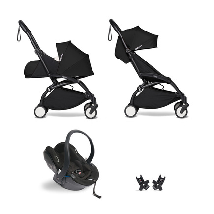 Poussette YOYO² Pack 0+, 6+ Noir Cadre Noir Car seat YOYO BABYZEN, Vente en  ligne de Poussette Trio