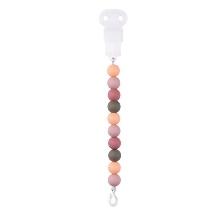 Accroche tétine silicone biche vieux rose