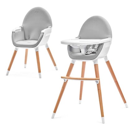 Chaise Haute Kinderkraft Bébé Evolutive Fini Gris