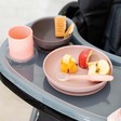 Set assiette en silicone Rose/Gris (Bol-Verre-Cuillère) NATTOU - 3