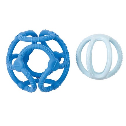 Set de 2 balles en silicone Bleu Pétrole/Bleu Clair Lapidou NATTOU