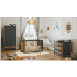 Chambre TRIO Lit 60x120 Commode Armoire OCEANIA Silex THEO