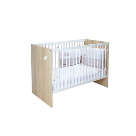 Chambre DUO Lit 60x120 Commode EDEN Bois/Blanc BEBE9 CREATION - 2