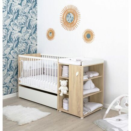 Tiroir sur roulettes pour lit combiné 60x120 EDEN Bois/Blanc BEBE9 CREATION - 2