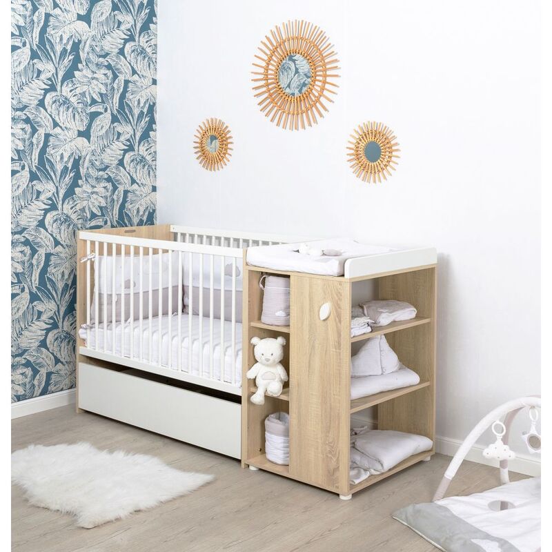 Lit Combine Evolutif 60x1 Eden Bois Blanc Vente En Ligne De Chambre Bebe Bebe9