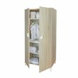 Armoire 2 portes EDEN Bois/Blanc BEBE9 CREATION - 2