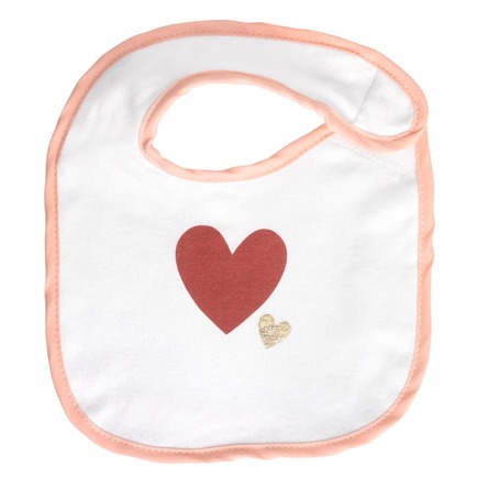 Lot de 2 bavoirs naissance GAIA rose BEBE9 CREATION - 3