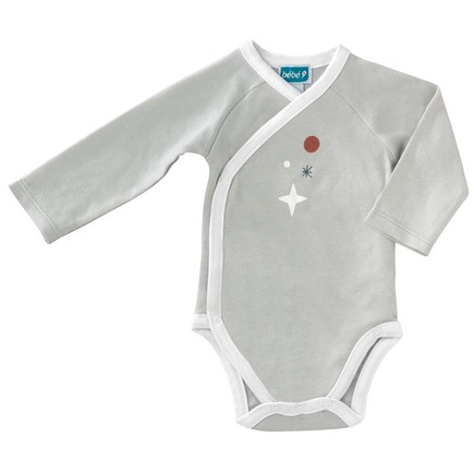 Lot de 2 bodies 3 mois GAIA gris BEBE9 CREATION - 4