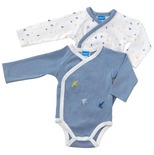 Lot de 2 bodies naissance GAIA bleu