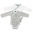 Lot de 2 bodies 3 mois GAIA gris BEBE9 CREATION - 2