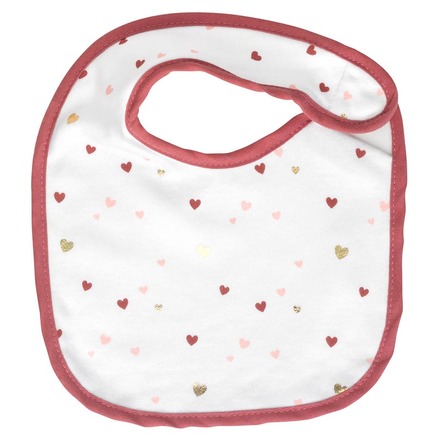 Lot de 2 bavoirs naissance GAIA rose BEBE9 CREATION - 2