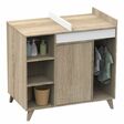 Chambre TRIO Lit 60x120 Commode Armoire NOVA Blanc SAUTHON - 2