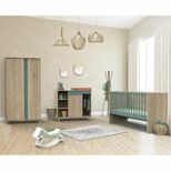 Chambre TRIO Lit 60x120 Commode Armoire NOVA Argile