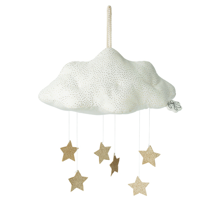 Mobile nuage avec étoiles Blanc Picca-Loulou