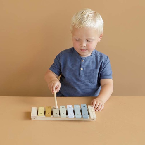 Xylophone en bois Bleu LITTLE DUTCH, Vente en ligne de Jouet d'éveil