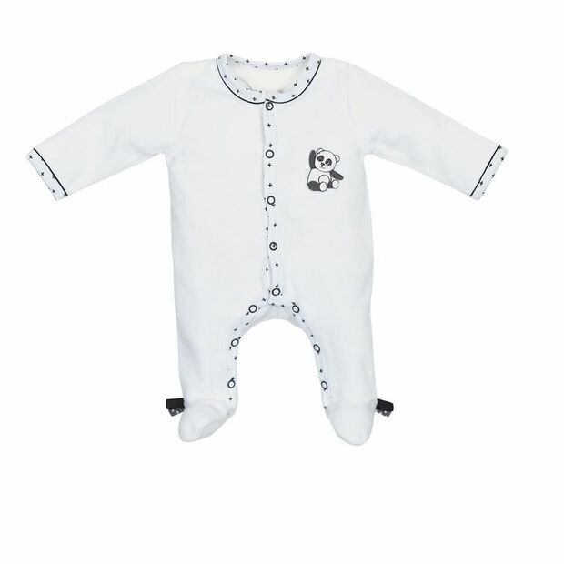 Pyjama velours 3 mois CHAO CHAO Blanc SAUTHON Baby déco
