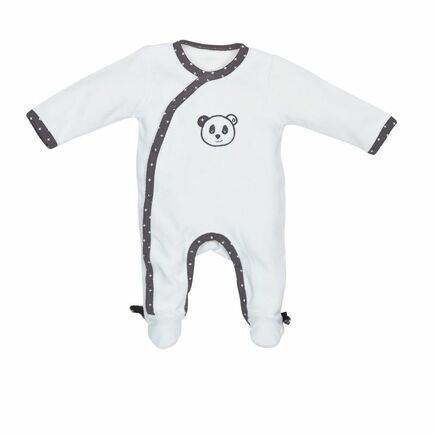 Pyjama velours 3 mois CHAO CHAO Blanc / Noir SAUTHON Baby déco