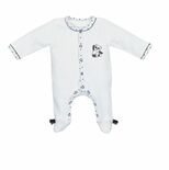 Pyjama velours Naissance CHAO CHAO Blanc