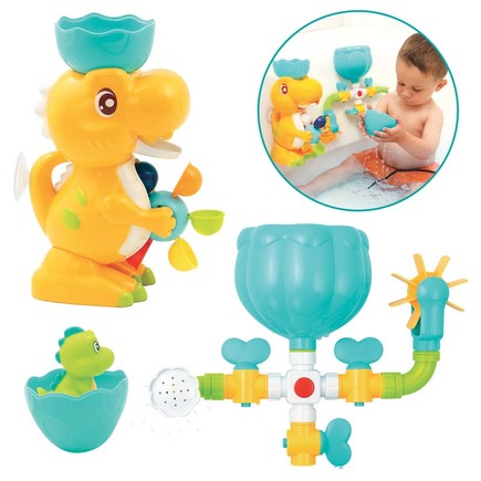 Bonnet de bain enfant - Dino bleu 