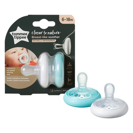 Sucette CTN - Forme Naturelle x2 6-18 mois TOMMEETIPPEE