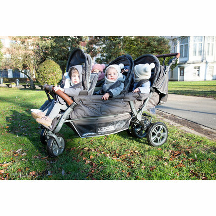 Sixseater Poussette Avec Frein Auto + Housse De Pluie + Pare