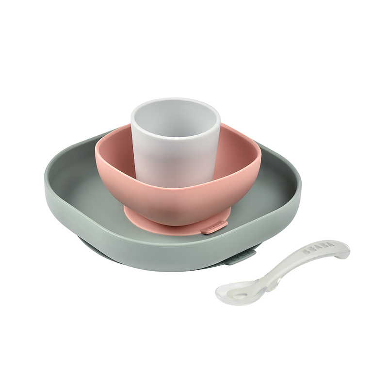 Coffret Repas Silicone 4 Pieces Eucalyptus Vente En Ligne De Repas Bebe9