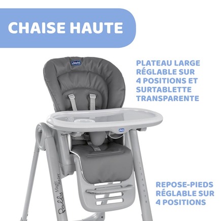 Chaise haute Polly Magic Relax 4r Graphite CHICCO CHICCO - 7