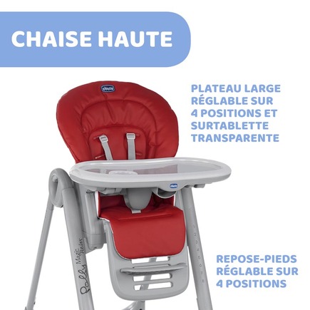 Chaise Haute Polly Magic Relax Red passion CHICCO CHICCO - 2