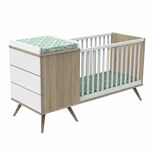 Lit combiné évolutif SEVENTIES Bois Blanc