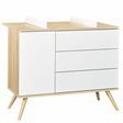 Commode 1 porte et 3 tiroirs blancs SEVENTIES SAUTHON - 4