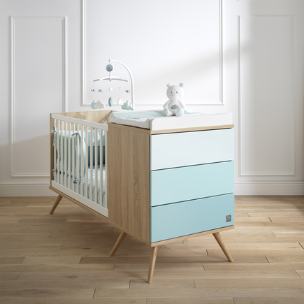 Lit Combine Evolutif Seventies Bleu Vente En Ligne De Chambre Bebe Bebe9