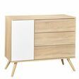 Commode 1 porte et 3 tiroirs bois SEVENTIES SAUTHON - 3