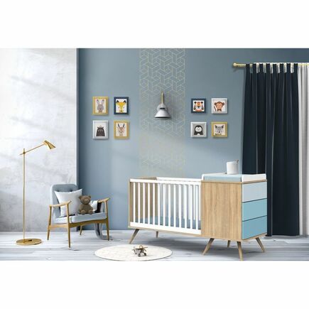 Lit Combine Evolutif Seventies Bleu Vente En Ligne De Chambre Bebe Bebe9