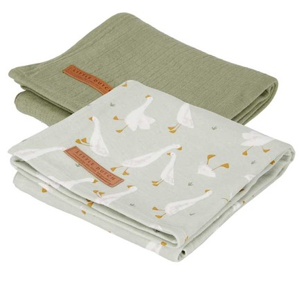 Langes Swaddles 70x70 Little Goose Pure Olive LITTLE DUTCH