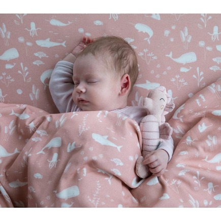 Couverture de lit bébé Pure & Soft Océan Pink LITTLE DUTCH - 3