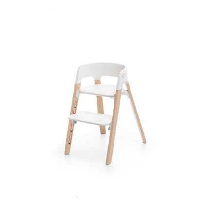 Chaise haute Steps White/Natural STOKKE