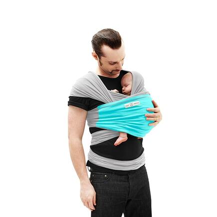 Echarpe de portage l'Originale gris/turquoise LOVE RADIUS, Vente en ligne  de Echarpe de portage et porte bébé