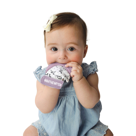 Mitaine de dentition pour bébé 3-12 mois Lilas