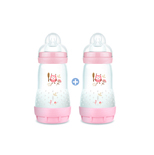 2 Biberons Anti-Colique 260 Ml Débit 2 Nature Blush