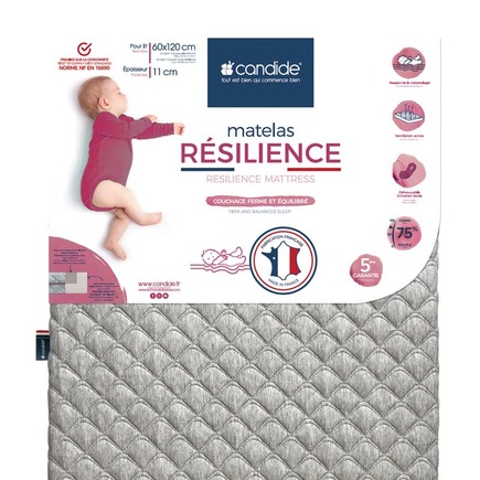 Matelas Resilience 60x120x11 cm CANDIDE