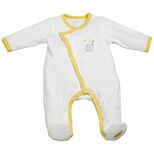 Pyjama velours blanc/jaune naissance Babyfan
