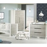 Chambre Lit 140x70 commode armoire LOFT Bois + PL OFF