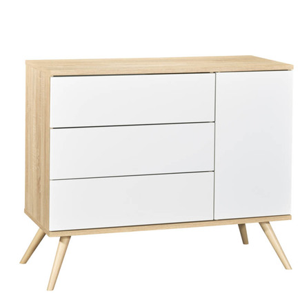 Chambre DUO Lit 120x60 + Commode Blanche SEVENTIES + PL OFF SAUTHON - 3