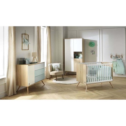 Chambre Duo Lit 140x70 Commode Bleue Seventies Pl Off Vente En Ligne De Chambre Bebe Bebe9