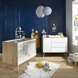 Chambre DUO Lit 140x70 + Commode Blanche SEVENTIES + PL OFF SAUTHON