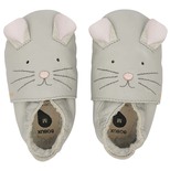 Chaussons en cuir 16-17 soft soles Souris Gris Clair S